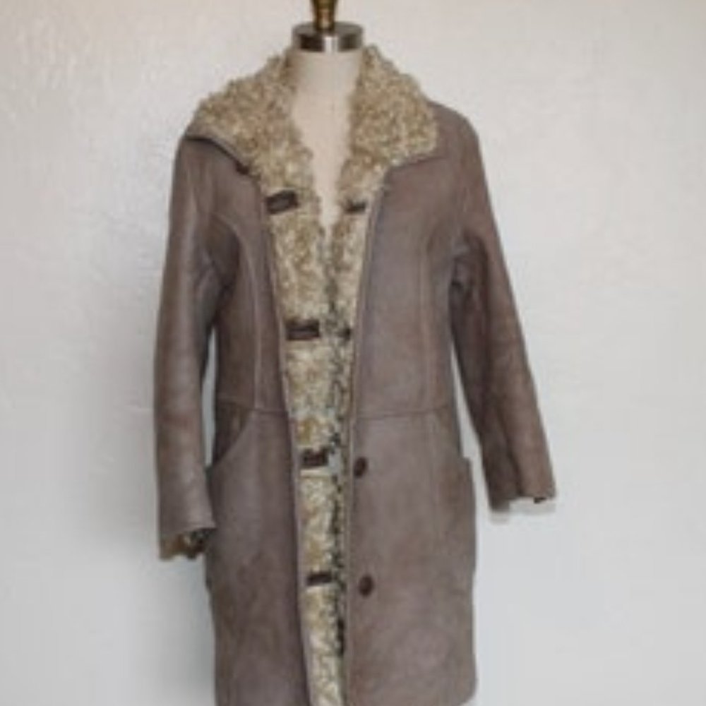 Antartex Curly 100% Sheepskin Coat Made in Scotland.